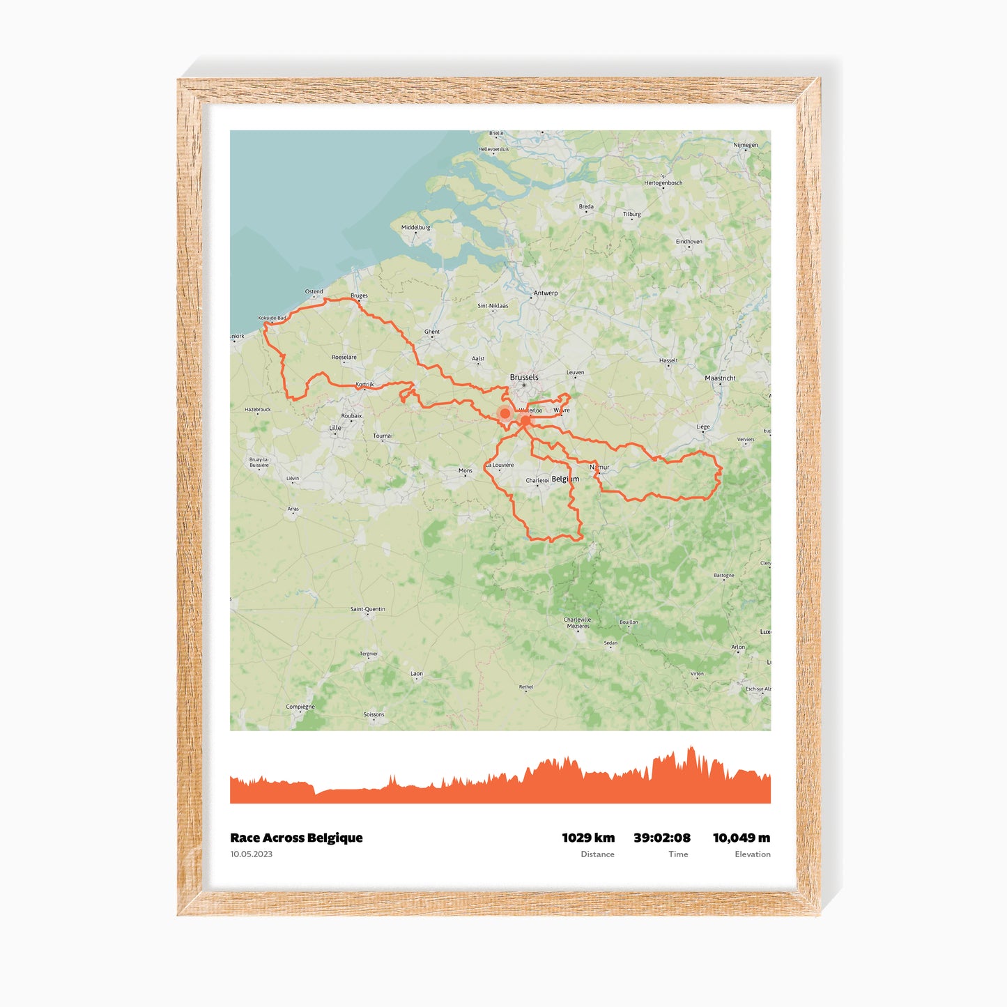 Route Map Art For Runners