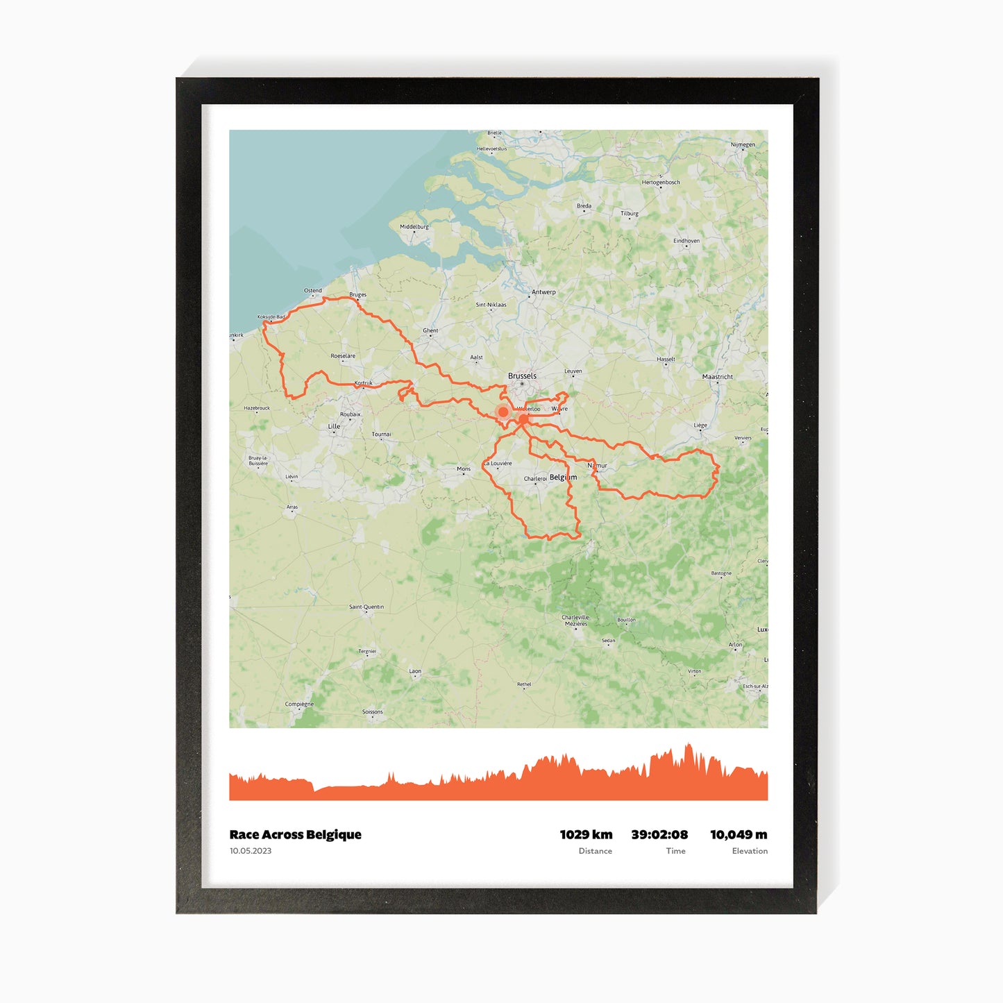 Route Map Art For Runners