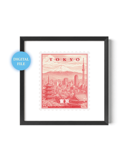 Tokyo Vintage Stamp (Digital File)