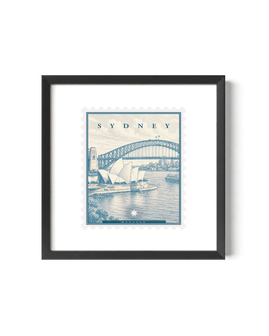 Sydney Harbour Vintage Stamp