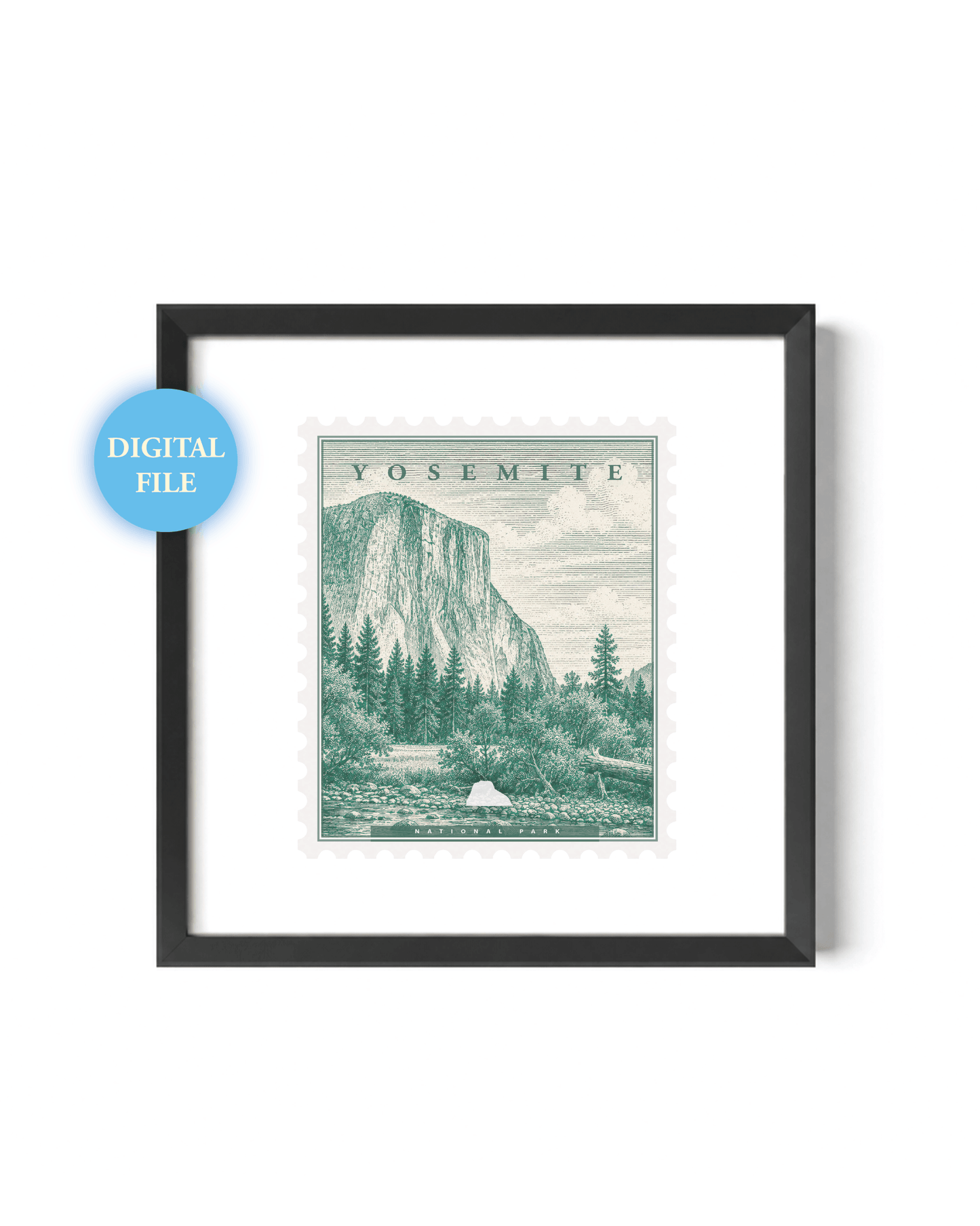 Yosemite Vintage Stamp (Digital File)