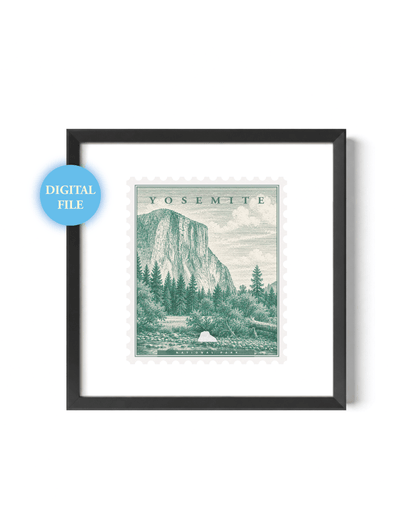 Yosemite Vintage Stamp (Digital File)