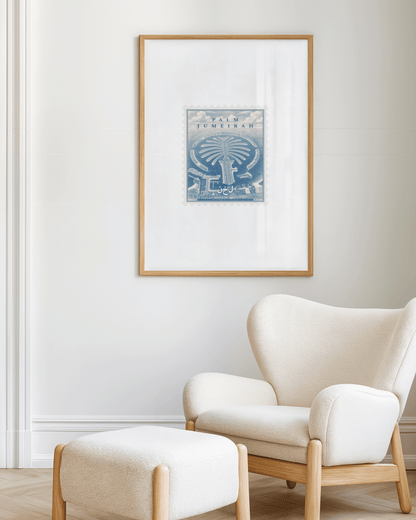 Palm Jumeirah Vintage Stamp