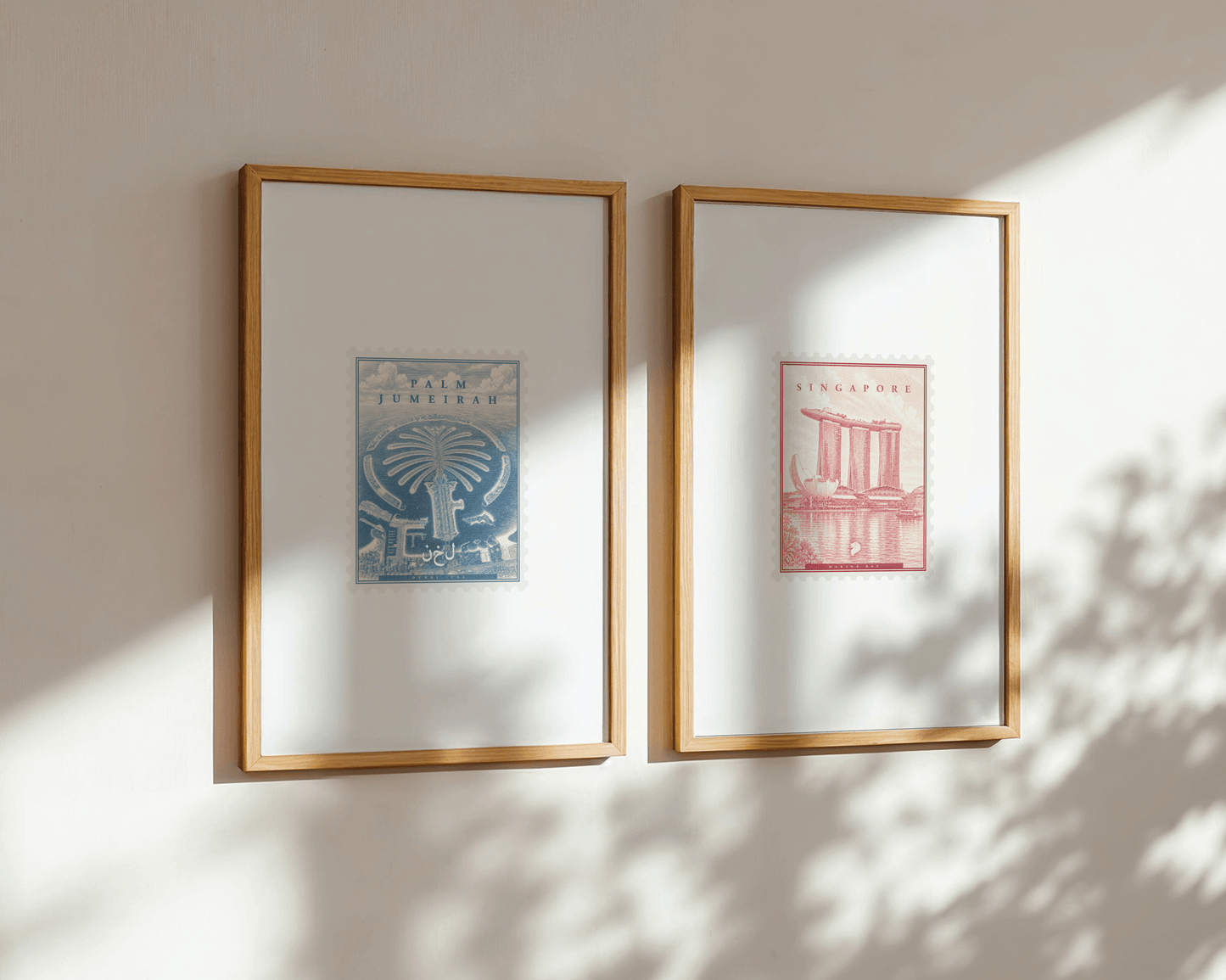 Palm Jumeirah Vintage Stamp