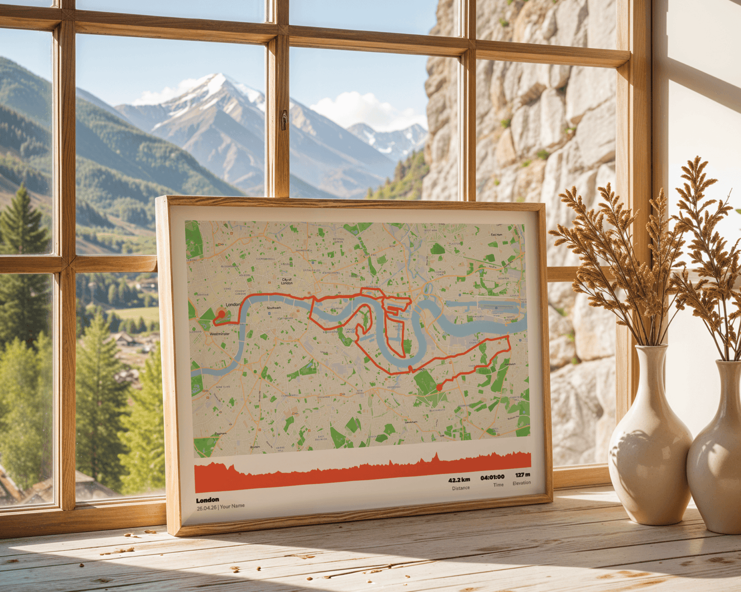 London 26.2 Personalised Route Map