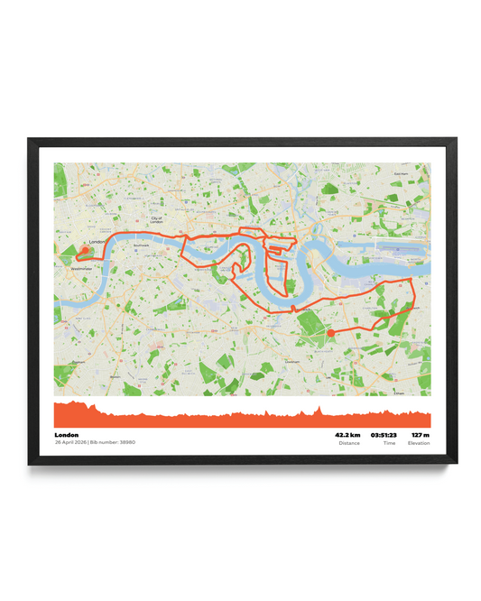 London 26.2 Personalised Route Map