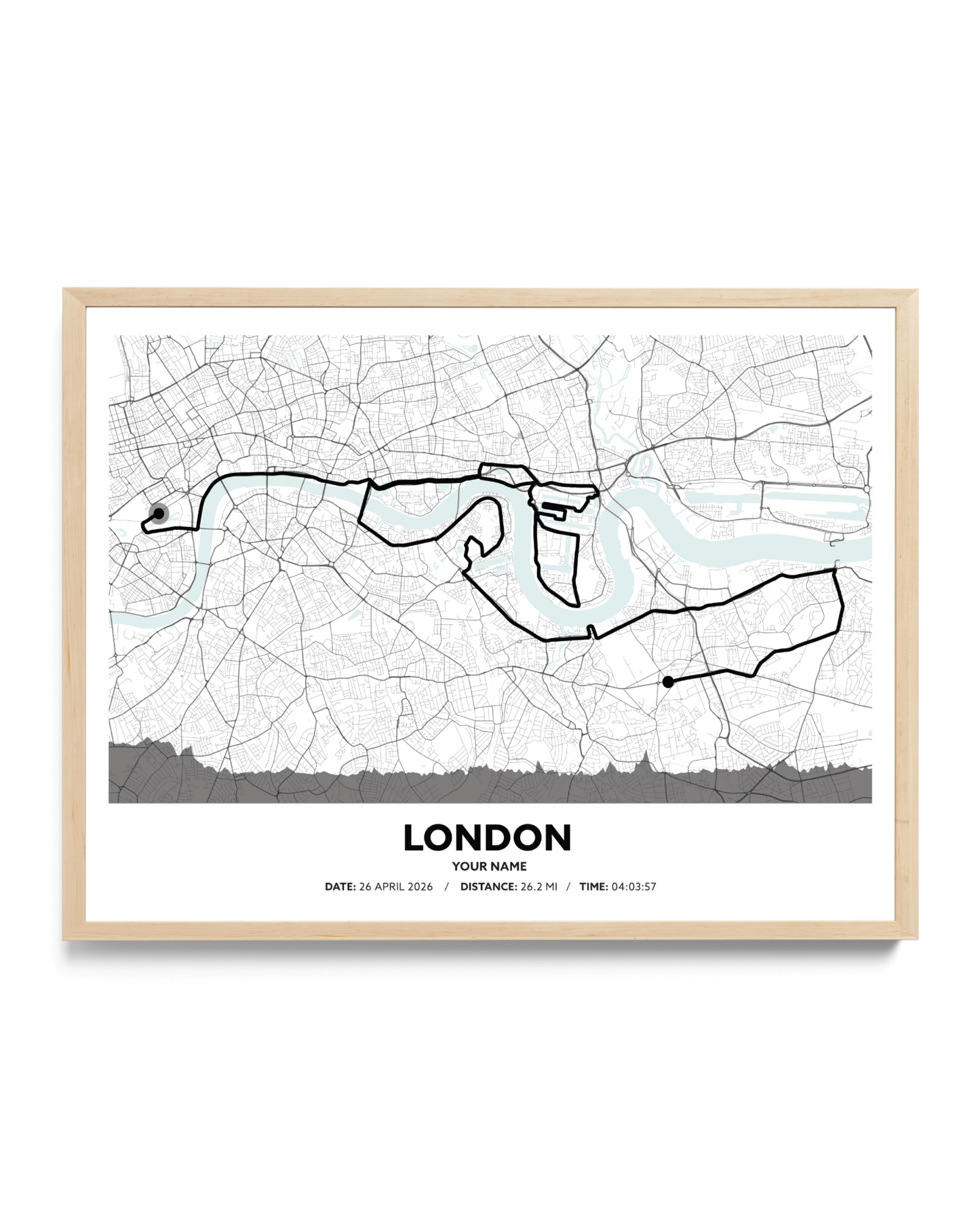 London 26.2 Personalised Route Map