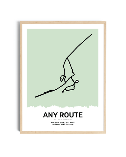 Pastel Route Map Art