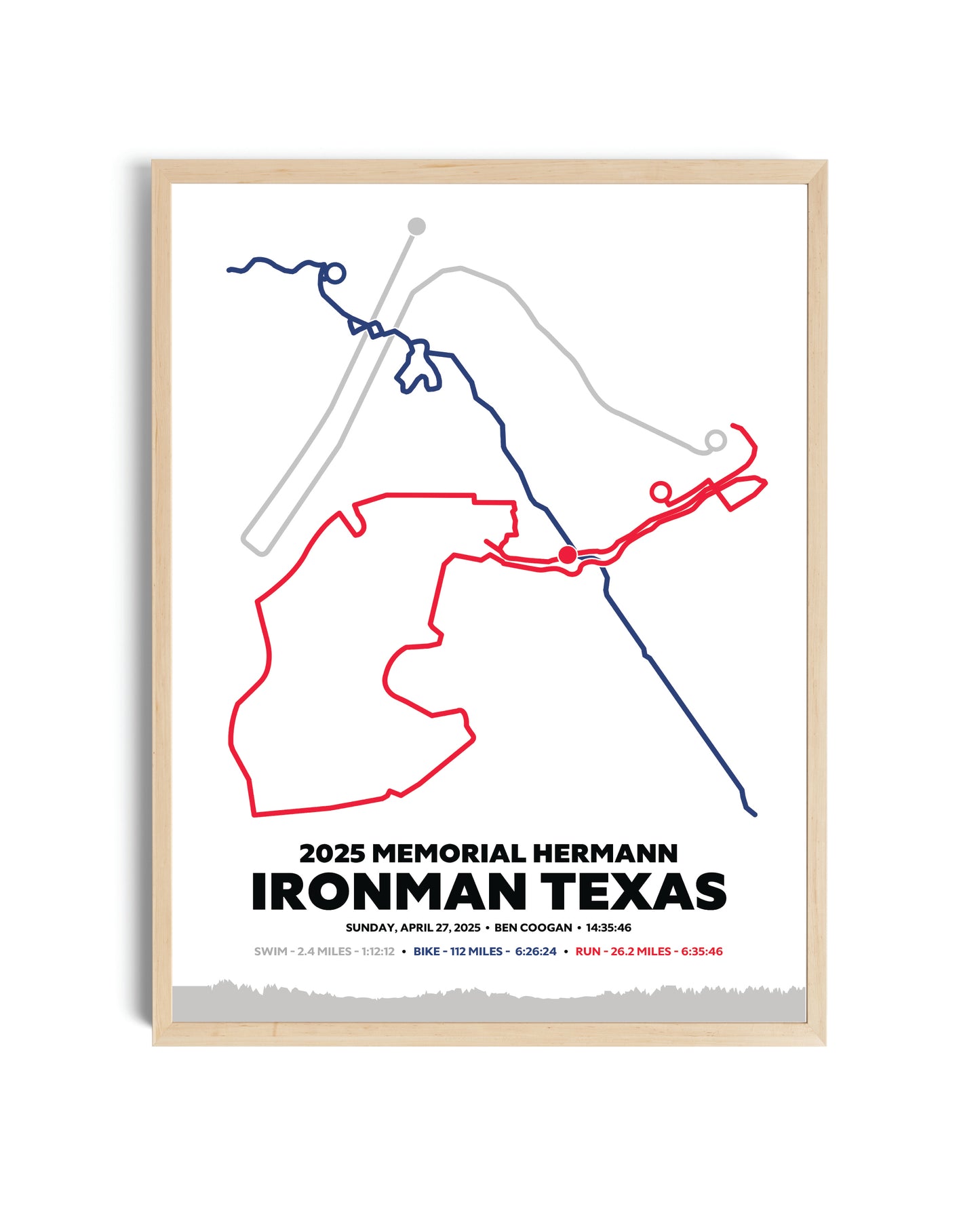 Triathlon Route Map Art