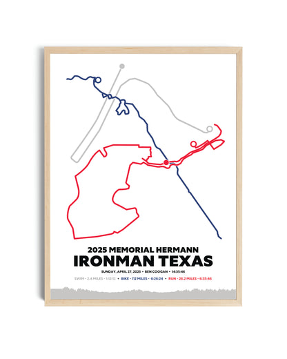 Triathlon Route Map Art