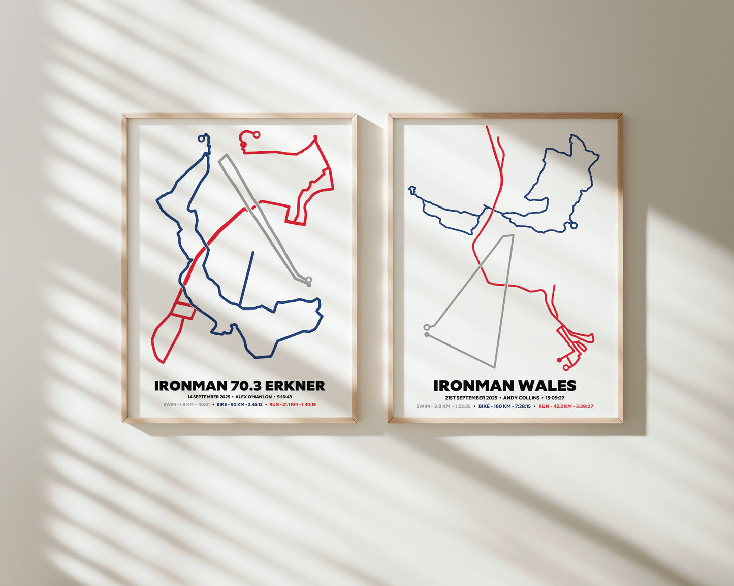 Triathlon Route Map Art