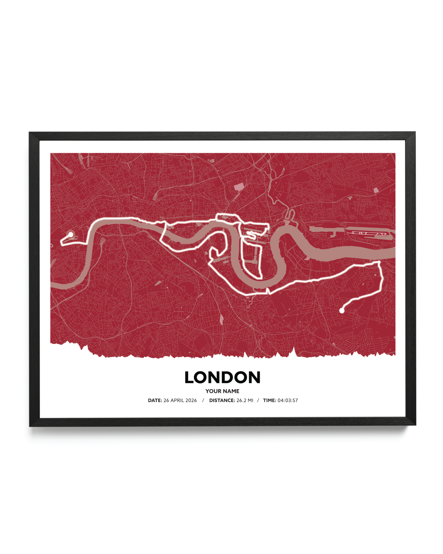 London 26.2 Personalised Route Map