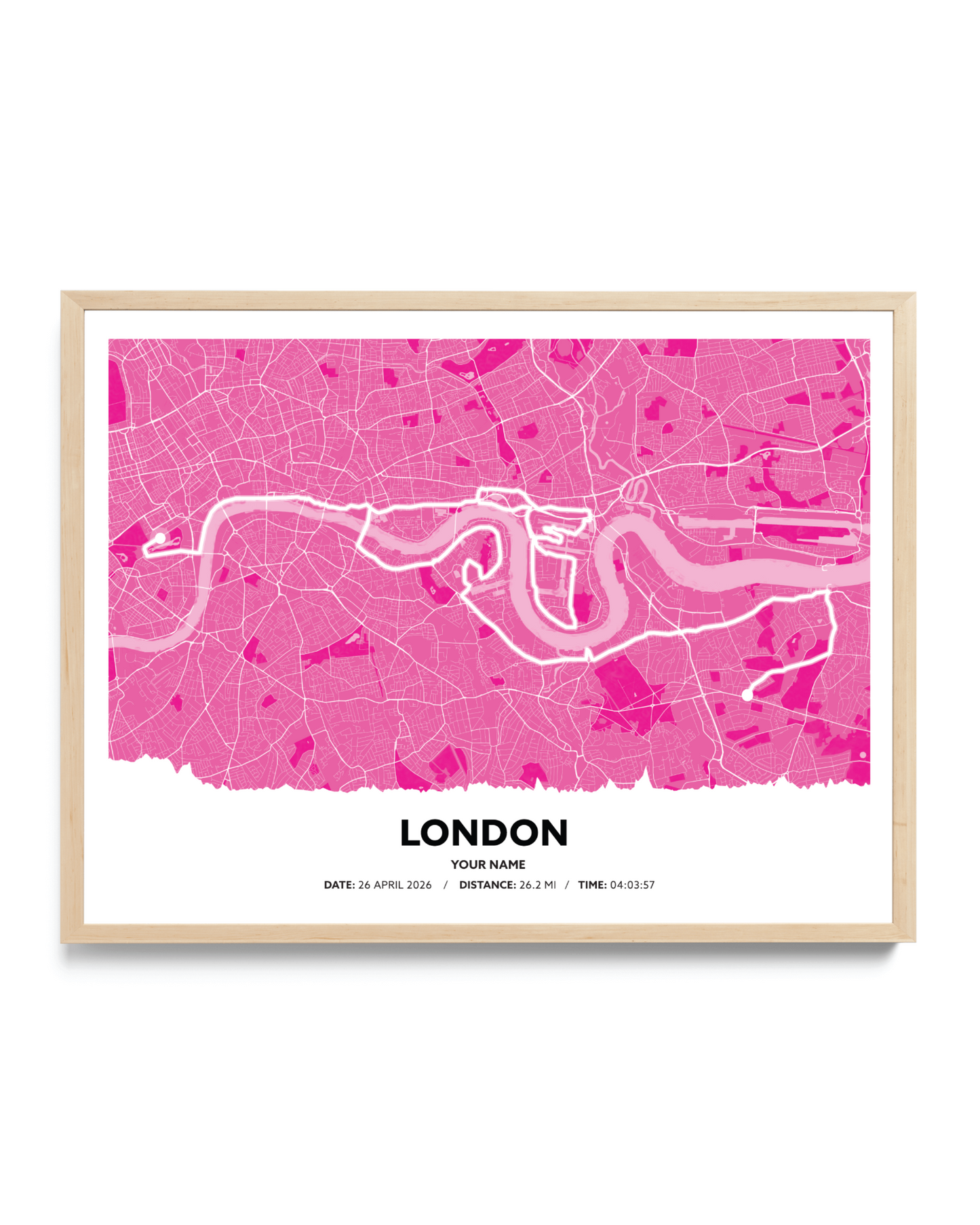 London 26.2 Personalised Route Map