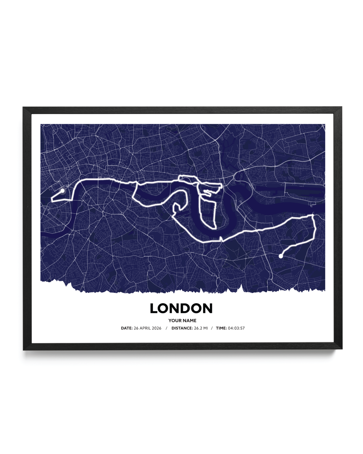 London 26.2 Personalised Route Map