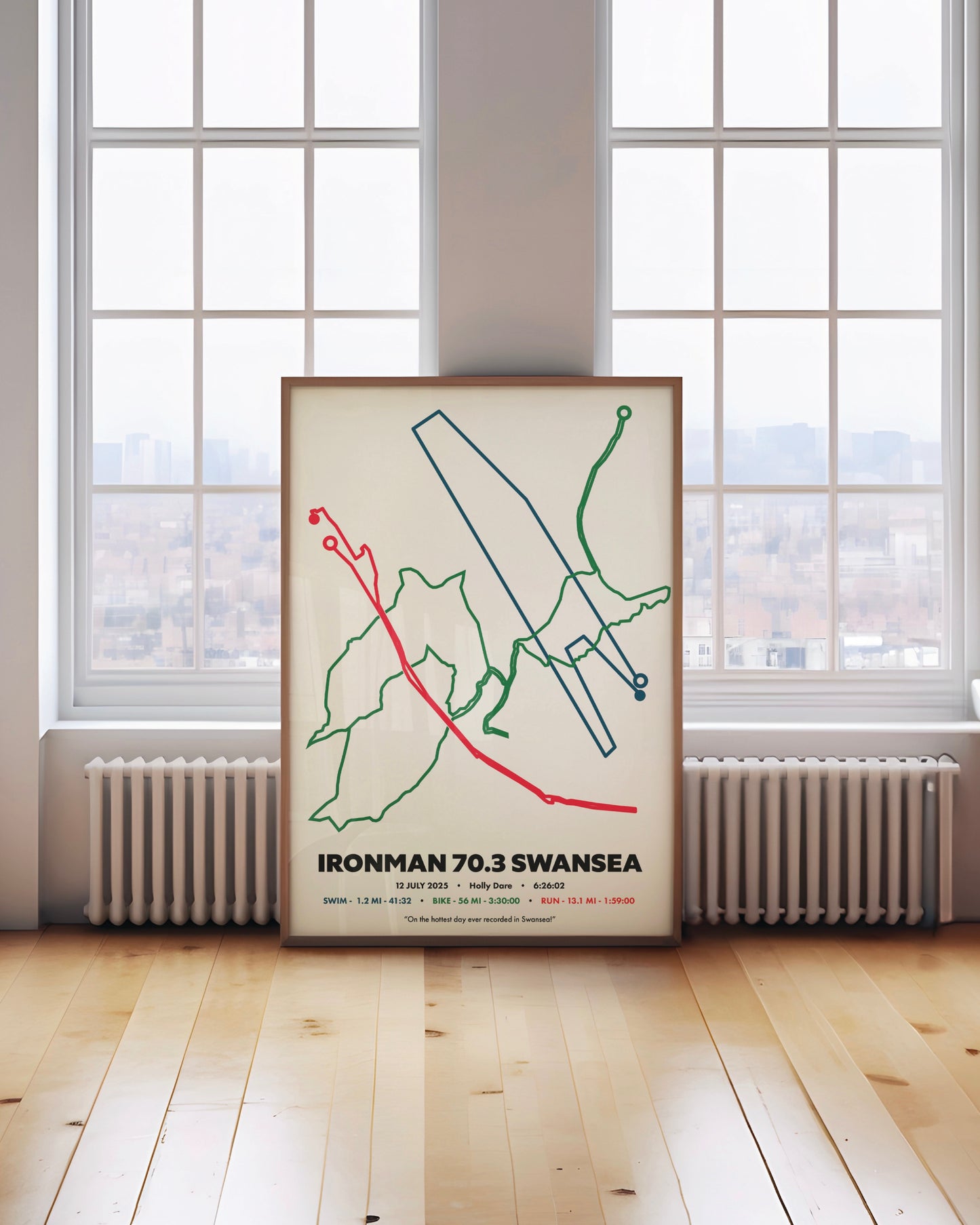 Triathlon Route Map Art