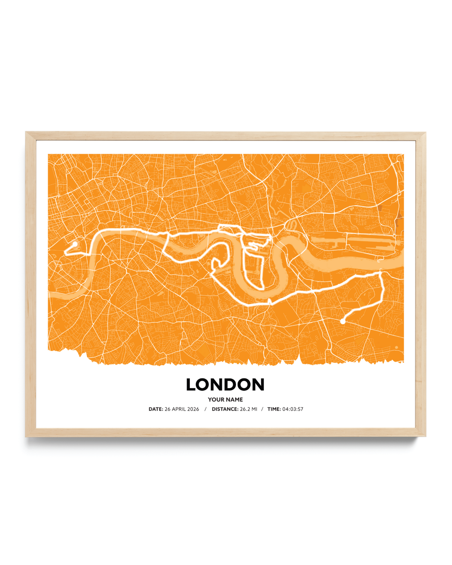 London 26.2 Personalised Route Map