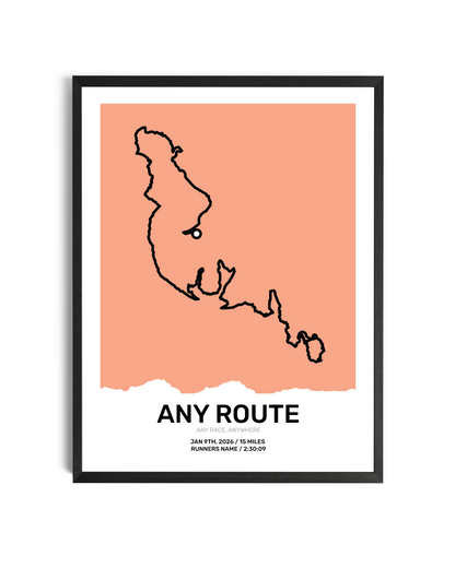 Pastel Route Map Art