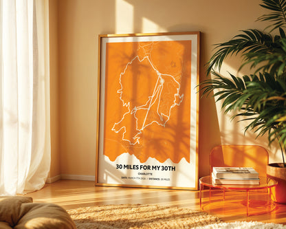 Classic Route Map Art For Runners