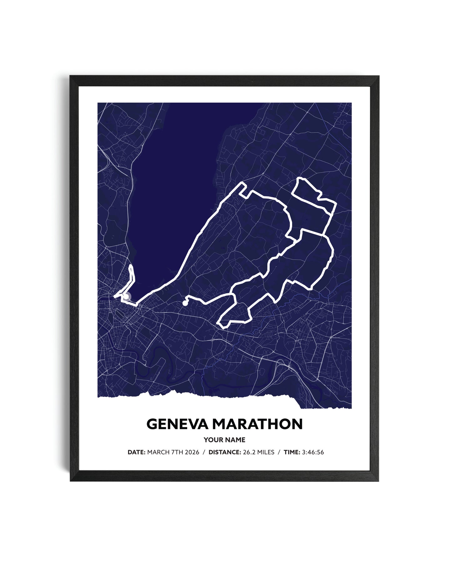 Classic Route Map Art For Runners