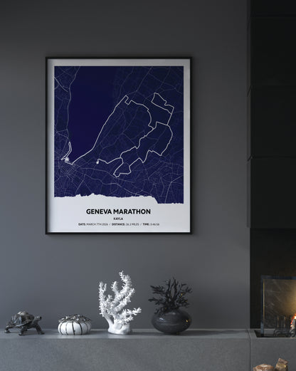 Classic Route Map Art For Runners