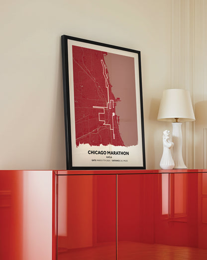 Classic Route Map Art For Runners