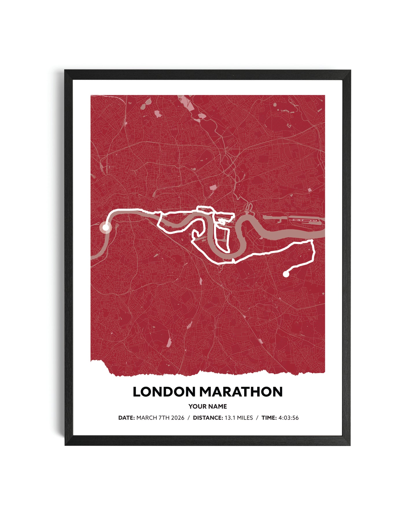 Classic Route Map Art For Runners